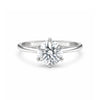 2.50 carat round cut lab-grown diamond solitaire ring in 18k gold vermeil