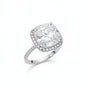 4.65 Ct White Moissanite Pear Solitaire Ring - 925 Sterling Silver Gold Vermeil