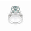 8.5 ct DEW Blue Moissanite Round Solitaire Ring - 18K Gold Vermeil on 925 Sterling Silver