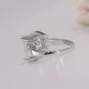 9.5 Ct White Moissanite Asscher Solitaire Ring - 925 Sterling Silver Gold Vermeil