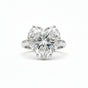 7.2 Ct White Moissanite Heart Solitaire Ring - 925 Sterling Silver Gold Vermeil