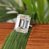 18.65 Ct White Moissanite Emerald Solitaire Ring - 925 Sterling Silver Gold Vermeil