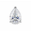 Certified 4.60Ct Pear Shape White Moissanite Solitaire Pendant in Gold Vermeil