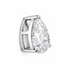 Certified 4.60Ct Pear Shape White Moissanite Solitaire Pendant in Gold Vermeil