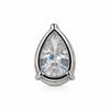 Certified 4.60Ct Pear Shape White Moissanite Solitaire Pendant in Gold Vermeil