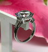 Certified 3.50 ct DEW Round Cut White Solitaire Moissanite Engagement Ring 18K Gold Pla 18K Gold Plated