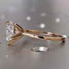 4.00 ct DEW Certified Heart Cut Solitaire White Moissanite In Ring 18K Gold Plated Verm 18K Gold Plated