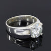 2.50 Ct White Round Cut Certified Moissanite Solitaire Ring 18K Gold Plated