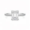 5.20 Ct Emerald Cut Certified White Solitaire Moissanite Ring 18K Gold Plated Verme 18K Gold Plated