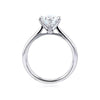 Certified 2 ct DEW Round White Moissanite Solitaire Ring, Double Prongs 18K Gold Plated