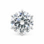 27.0 Ct White Moissanite Round Solitaire Ring - 925 Sterling Silver Gold Vermeil