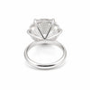 27.0 Ct White Moissanite Round Solitaire Ring - 925 Sterling Silver Gold Vermeil