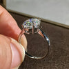 Solitaire 3.50 ct DEW Oval Cut White Moissanite in Engagement Ring 18K Gold Plated Verm 18K Gold Plated
