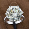 8.30 ct DEW Certified Round Cut White Moissanite Solitaire 925 Sterling Ring For Wife 1 18K Gold Plated