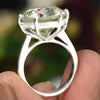 8.30 ct DEW Certified Round Cut White Moissanite Solitaire 925 Sterling Ring For Wife 1 18K Gold Plated