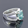8.30 ct DEW Certified Cushion Cut Blue Moissanite Solitaire Ring In 18K Gold Plated Ver 18K Gold Plated