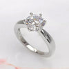 2.80 Ct Certified Round Cut White Moissanite Solitaire Ring For Wife 18K Gold Plate 18K Gold Plated