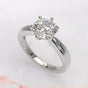 2.80 Ct Certified Round Cut White Moissanite Solitaire Ring For Wife 18K Gold Plate 18K Gold Plated