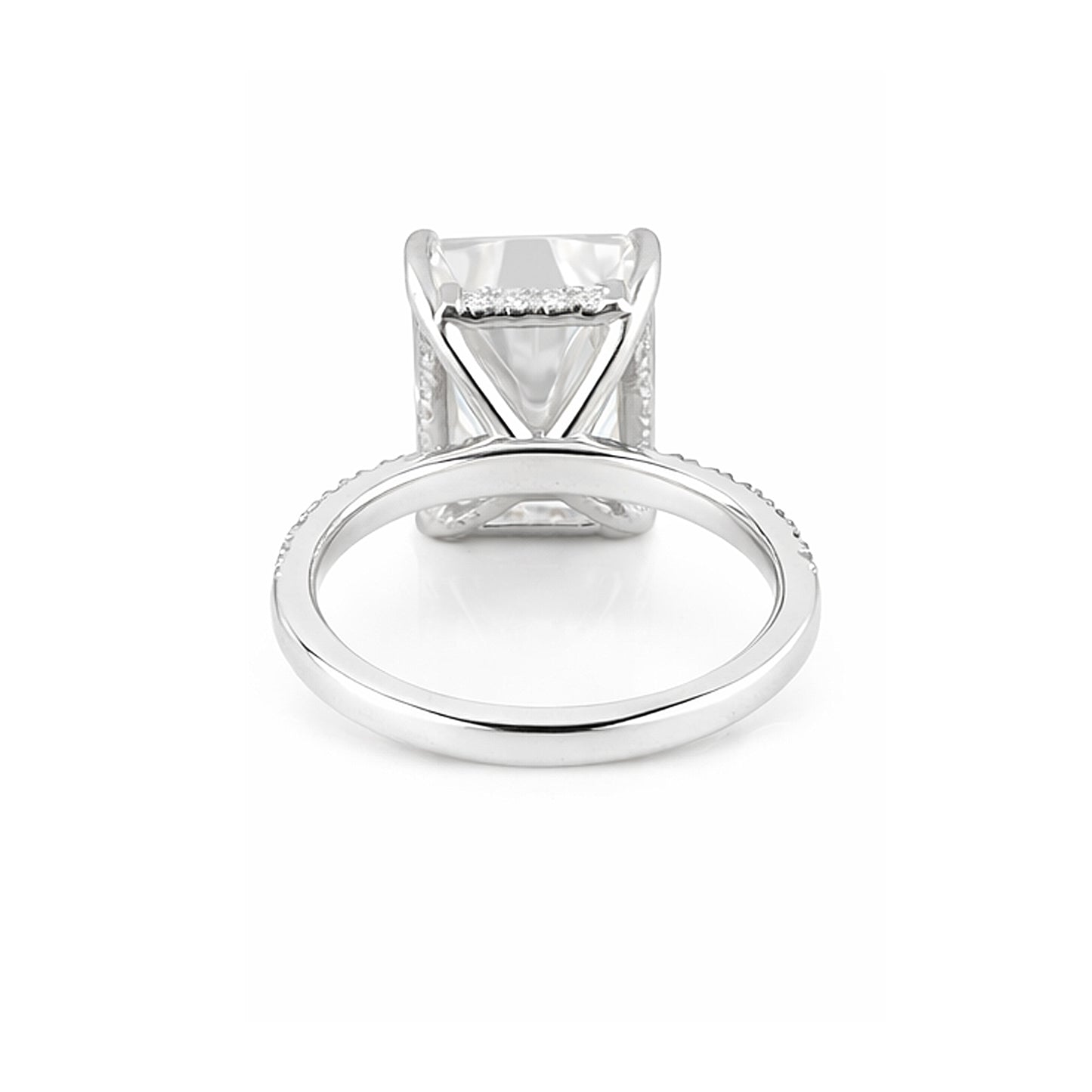 18.10 ct DEW Certified Radiant Cut Moissanite Ring For Birthday Gift Idea 18K Gold Plat 18K Gold Plated