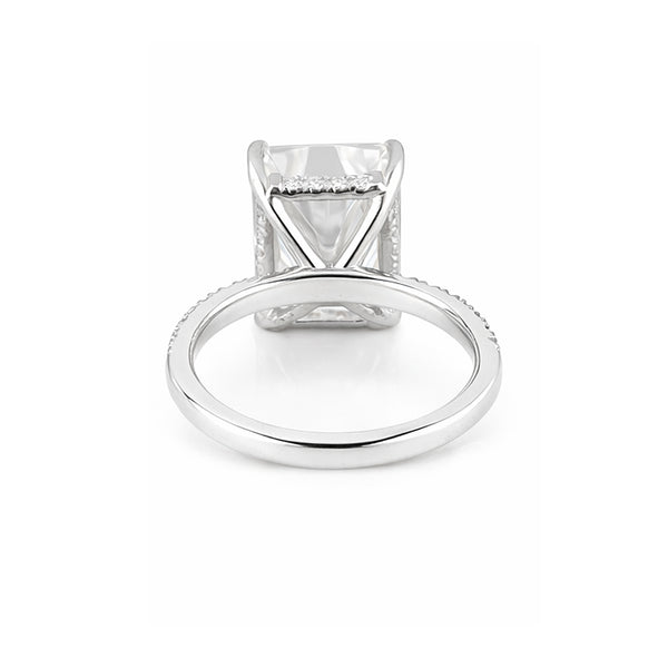 18.10 ct DEW Certified Radiant Cut Moissanite Ring For Birthday Gift Idea 18K Gold Plat 18K Gold Plated