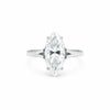 9 ct DEW Certified White Moissanite Solitaire Ring. For Anniversary Gift 18K Gold Plate 18K Gold Plated