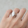 9 ct DEW Certified White Moissanite Solitaire Ring. For Anniversary Gift 18K Gold Plate 18K Gold Plated