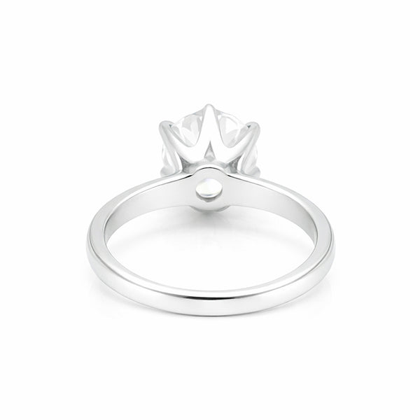 5.2ct DEW White Moissanite Round Solitaire Ring