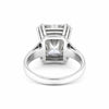 9.45 ct DEW White Moissanite Radiant Solitaire Ring - 18K Gold Vermeil on 925 Sterling Silver