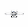 4.55 ct DEW White Moissanite Cushion Solitaire Ring - 18K Gold Vermeil on 925 Sterling Silver