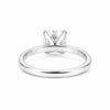 4.55 ct DEW White Moissanite Cushion Solitaire Ring - 18K Gold Vermeil on 925 Sterling Silver