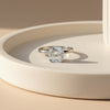 4.55 ct DEW White Moissanite Cushion Solitaire Ring - 18K Gold Vermeil on 925 Sterling Silver