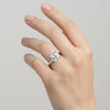 4.55 ct DEW White Moissanite Cushion Solitaire Ring - 18K Gold Vermeil on 925 Sterling Silver
