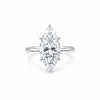 9 Ct Certified White Moissanite Solitaire Ring Valentine's Day Gift 18K Gold Plated