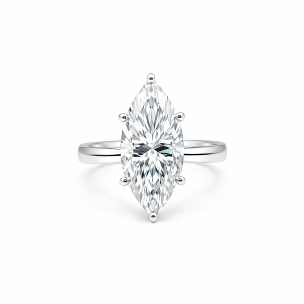 9 Ct Certified White Moissanite Solitaire Ring Valentine's Day Gift 18K Gold Plated