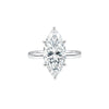 3.00 Ct Marquise Cut Lab Grown Diamond Ring — VS1 Clarity, 18k Gold Vermeil