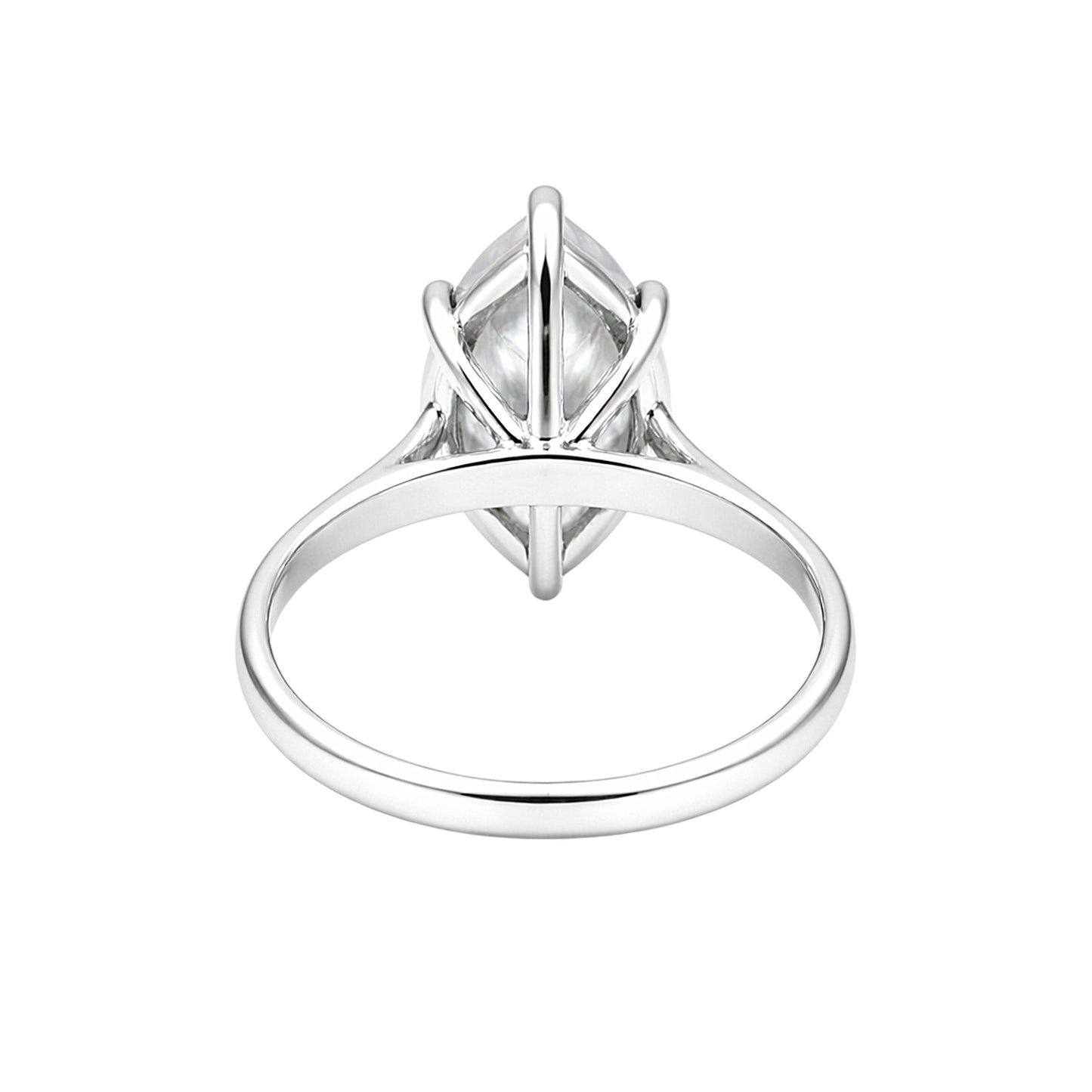 3.00 Ct Marquise Cut Lab Grown Diamond Ring — VS1 Clarity, 18k Gold Vermeil
