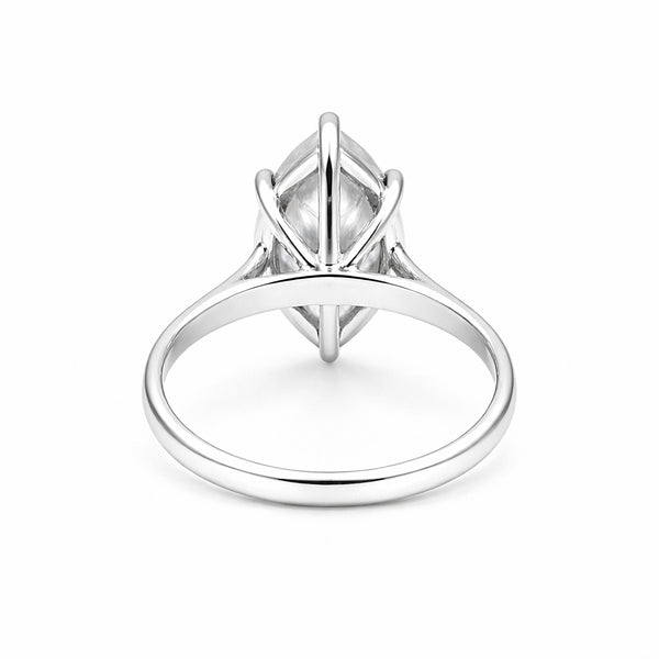 9 Ct Certified White Moissanite Solitaire Ring Valentine's Day Gift 18K Gold Plated