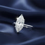 9 Ct Certified White Moissanite Solitaire Ring Valentine's Day Gift 18K Gold Plated