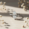 9 Ct Certified White Moissanite Solitaire Ring Valentine's Day Gift 18K Gold Plated