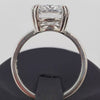 4.0 ct DEW White Moissanite Oval Solitaire Ring - 18K Gold Vermeil on 925 Sterling Silver
