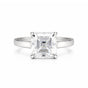 2.80 Ct Asscher Cut Lab Grown Diamond Ring — VS1 Clarity, 18k Gold Vermeil