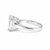 Close-up of 2.8ct asscher cut lab diamond, VS1 clarity, full crown view