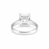 Inner band of 925 sterling silver with 18k gold vermeil on asscher solitaire