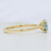 2.55 ct DEW Certified Blue Moissanite Ring – Birthday Gift for Her 18K Gold Plated Verm 18K Gold Plated