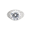 3.60 Ct Round Cut Lab Grown Diamond Ring — VS1 Clarity, 18k Gold Vermeil