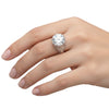 3.60 Ct Round Cut Lab Grown Diamond Ring — VS1 Clarity, 18k Gold Vermeil