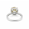 10.50 ct DEW Champagne Moissanite Ring in Prong Set Certified Stone 18K Gold Plated Ver 18K Gold Plated