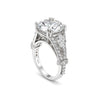 9.25 ct DEW White Moissanite Round Solitaire Ring - 18K Gold Vermeil on 925 Sterling Silver