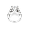 9.25 ct DEW White Moissanite Round Solitaire Ring - 18K Gold Vermeil on 925 Sterling Silver