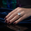 5.5 Ct White Moissanite Round Solitaire Ring - 925 Sterling Silver Gold Vermeil